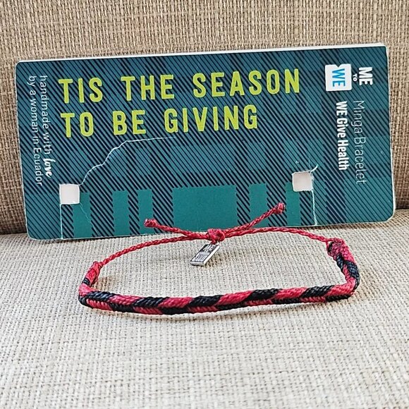 Me to We Minga Bracelet Tis the season to be given Wrist Band New - Picture 1 of 11